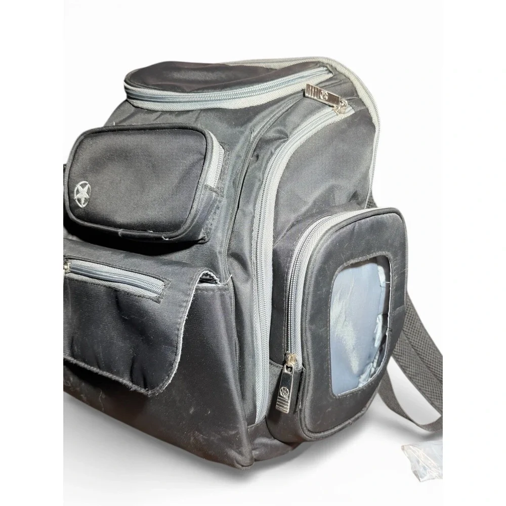 J Is For Jeep Backpack Black Insulated Side Pocket Multiple‎ Compartments
